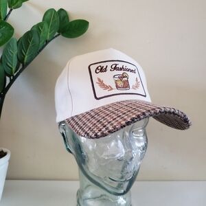 DAVID & YOUNG NWT Embroidered & Tweed Baseball Cap - Snapback "Old Fashioned"O/S